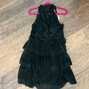 Lilly Pulitzer Black Metallic Knit Crinkle dress